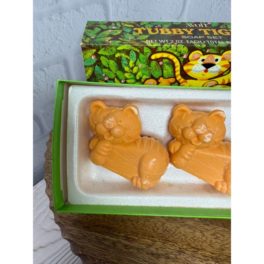 NEW Old Stock - Avon Tubby Tigers Soap Set - Picture 5 of 8